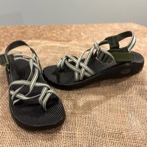 Chaco sandles. Green and black. Excellent condition, size 9